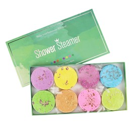 ZJIVQO Shower Steamers Aromatherapy, 8 Tablets Shower Bombs with Natural Essential Oils, Bath Bombs Tablets for Body Relaxing