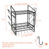 VyGrow 17 Inch Pot Rack Wall Mounted, 2 Tier Pots