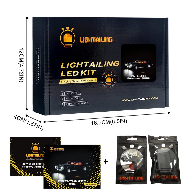 Lightailing Light for 10304 Camaro-Z28 - Led Lighting Kit Compatible