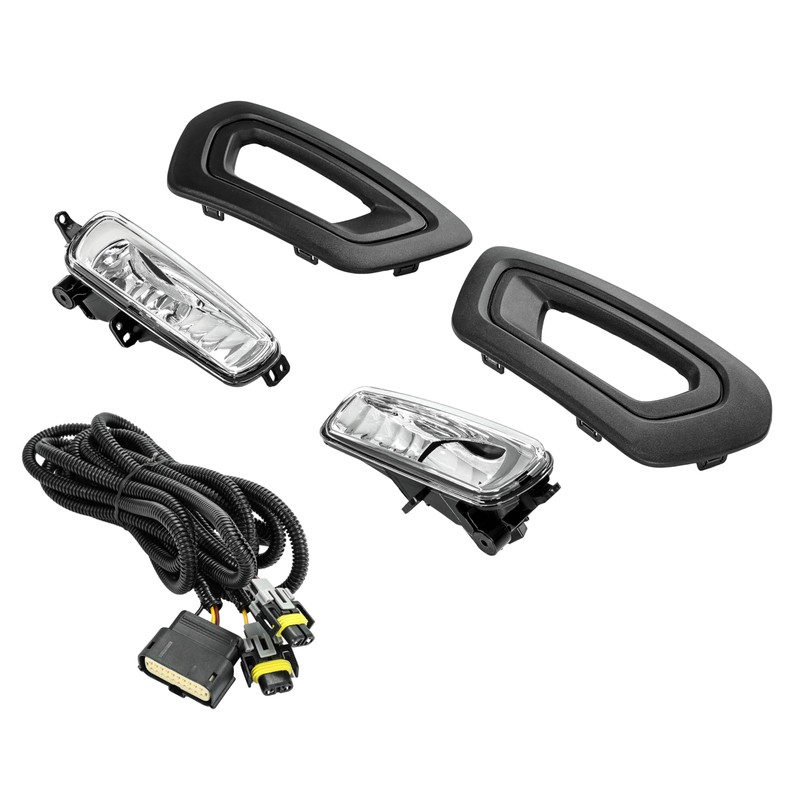 HECASA Fog Light & Bezel Compatible with 2020-2023 Ford Transit