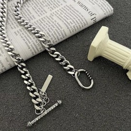 Unbranded Titanium Steel Link Chain Necklace for Men Women,Punk Hip Hop Necklace