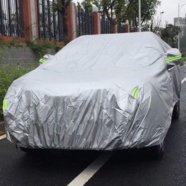 Shkalacar Outdoor Car Cover Breathable UV Resistant Snow Resistant with Fixed Buckle Reflective Strip (XL)