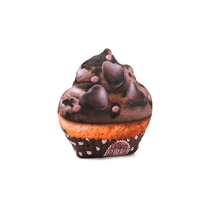 Oh My Pop! Cupcake-Large Cushion, Brown, 34 x 32 cm