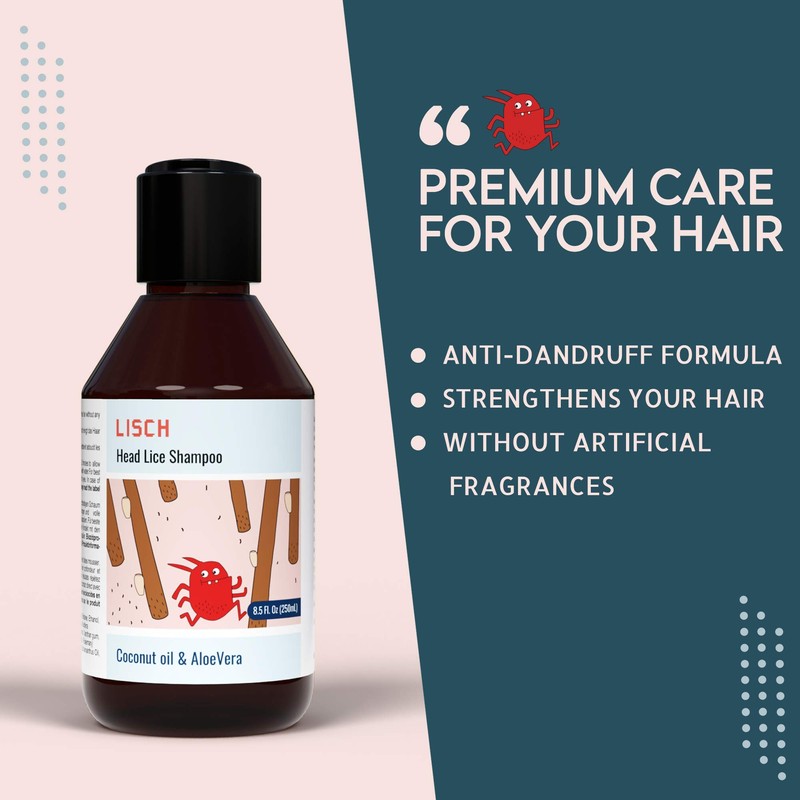 LISCH 100% Natural Head Lice Treatments That Kills Eggs and