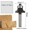 LUMBER JACK 4 Piece Round Over Router Bits 1/4 Shank,
