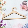 6Pcs Durable Wooden Dolls Hangers Cute Dolls Accessory Natural Wood