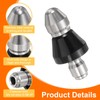 HARFINGTON Pressure Washer Sewer Nozzle 3/8" Quick Connect 5000 PSI