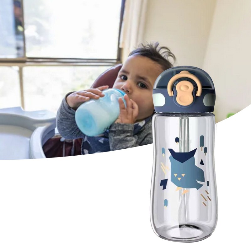 Kids Drinking Straw Bottle Tritan Portable Leak Proof Straw Water