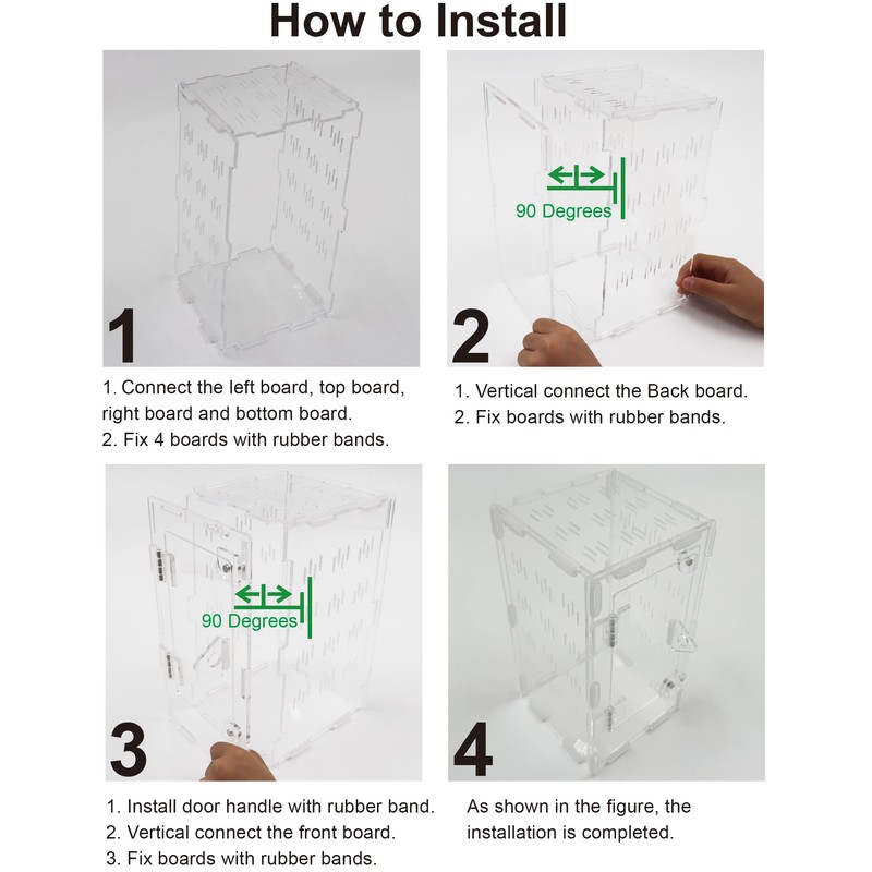 Jumping Spider Enclosure, Spider Terrarium, Acrylic Enclosure Kit, Small Terrarium,