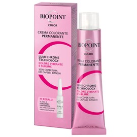 Biopoint Color - Crema Colorante Permanente con Fiala Hyaluplex Serum, Tinta per Capelli con Acido Ialuronico, Nutre, Idrata e Dona un Colore Brillante e Intenso, 60 ml