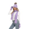 NATUST Hat Scarf Gloves Set Women's Winter Thick Knitted Set,