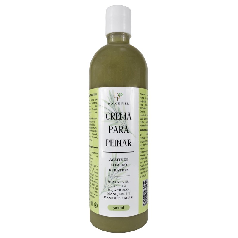 Crema para Peinar con Aceite de Romero, Hidratación Intensa, Antifrizz