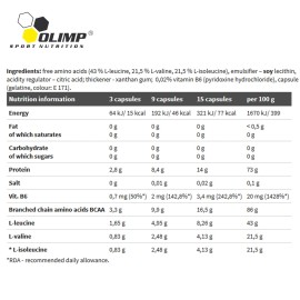 Olimp Sport Nutrition BCAA Amino Acids + GLUTAMINE Pills + HMB Supplements - Muscle Growth & Recovery - 90 Capsules