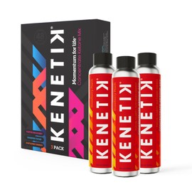 KENETIK Clean Energy Drink Mix, Sugar Free & Caffeine Free, Mental Focus, High Performance D-BHB, Strawberry Peach 3 Pack (12 Servings)