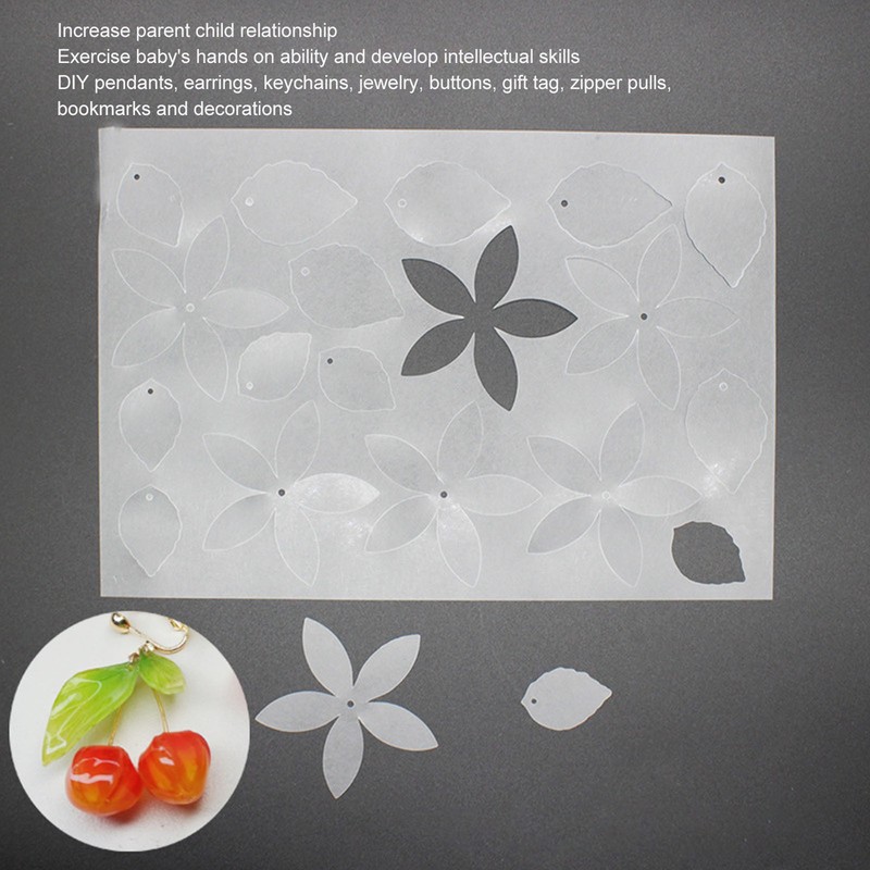 8pcs Heat Shrink Paper for Kids Double Sided High Transparency