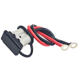 50A Battery Quick Connect Kit with O Ring for Anderson Connector Waterproof, Flexible Silicone 8 Gauge Battery Cable for Lifepo4 Forklift Automotive Solar (8 AWG, 5FT)