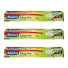 3 X PVC Free Cling Film with Easy-Cut 32.5cm x