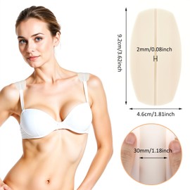 Grevosea 6 Pairs Bra Strap Holders for Slipping, Non-slip Silicone Bra Strap Cushion 3 Sizes Shoulder Protectors Pads for Bra Straps Ease Shoulder Discomfort (A)