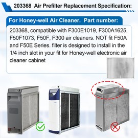 203368 F50F F300 Air Prefilter Replacement for Honey-Well Cleaner 16'' x 12.5'' Air Pre Filter Replaces, Electronic Air Cleaner Post Filter F300E1019-F300A1625-2 Pack