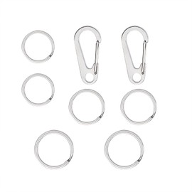 Dog Tag Clips 304 Stainless Steel Pet ID Tag Holder for Dog Cat Collars and Harnesses(8pcs), Silver 04