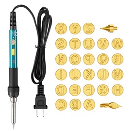 SilhouetteSlice Wood Burning Tool,60W Soldering Iron with 34pcs Interchangeable Tips,38-in-1 Adjustable Temperature,Solder Wire,Stand,Pump,Soldering Wood Burning Kit for Electronics Hobby DIY 110V