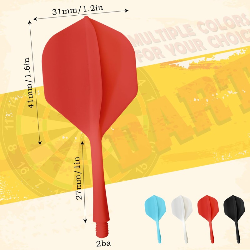UTXN 8Pcs Dart Flights, Integrated Dart Flights, Darts Accessories, Darts