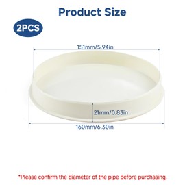 Wefaly Pipe Plug for Drainage Pipe DN 150/160, Plug Sleeve Plug, Ideal for Closing Drainage Pipe, Drain Pipe 150 mm, Robust Blanking Plug, Sleeve Plug, Lid for PVC Pipe, 150 mm
