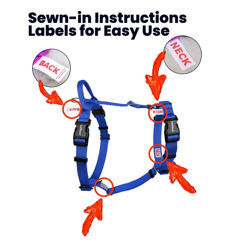 LufeLux Non Restrictive Large Dog Harness, Easy Walk Freedom No