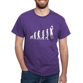 CafePress Basketball Jump Shot Evolution T Shirt Men's Traditional Fit Dark Casual Tshirt Purple