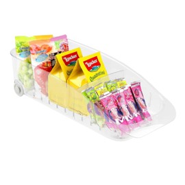 Yomjarl Pantry Organizers and Storage Bins,Snack Pack Containers with Dividers,Kitchen Storage Organization,Clear Plastic Food Storage Organizer,Snack Organizer for Pantry Shelf,Condiment,Pouche Food