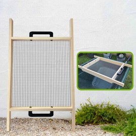 Soil Sifter Large, Garden Rock Sifter, Garden Sifter for Sifting Soil, Worm, Leaves, Loam Soil, Sand and Gravel, Suitable for Wheelbarrow and Handheld