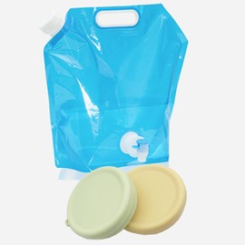 CHENGSHIZI Collapsible water bag and Cups for Camping, Hiking, Travel, Fishing Party - Portable Reusable Folding Food Grade water Cups and bag（1water bag 2cups）