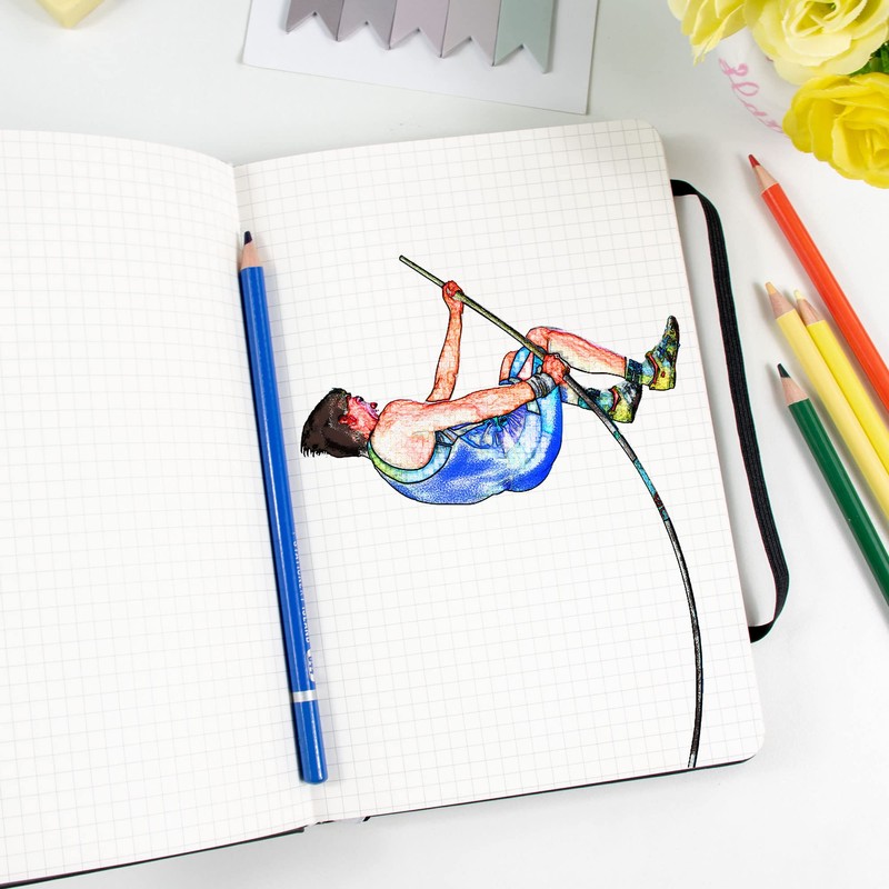 STATIONERY ISLAND A5 Squared Notebook, Graph Paper Notebook with 120gsm