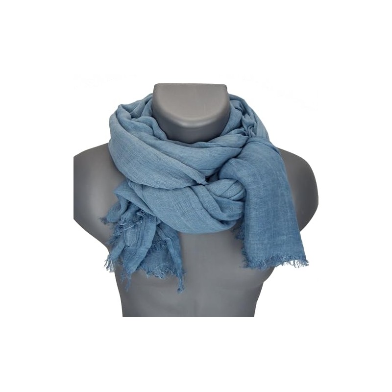 Ella Jonte Wide Men's Scarf in 3 Colours Blue Beige