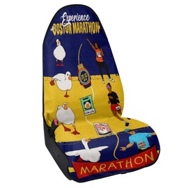 penstroll Wrinkle Duck Car Seat Cover – Seat Protector for Car Seat, Seat Cover Waterproof Towel Style for Compact Cars and SUVs, 3 Artistic Duck Designs (Marathon Duck)