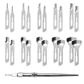 Set 4, 20 x gouge blades (2 x each) 1 x holder for foot care, 10 sizes mixing set starter set