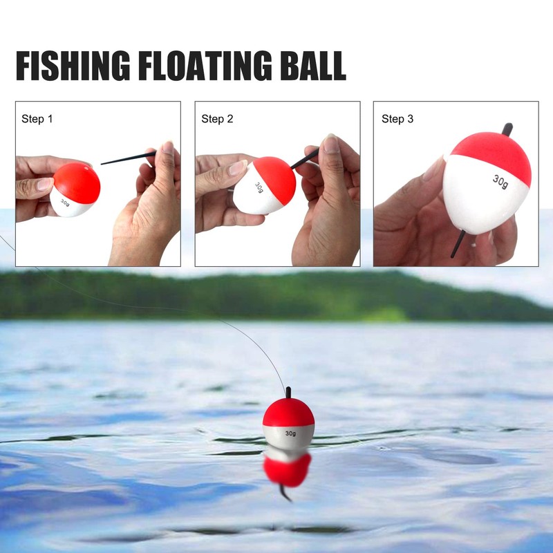 Dingbear 16pcs(30g, 20g,10g, 5g) White Pot-Bellied Float Multi-Purpose Pot-Bellied Float