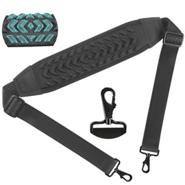 FIEIL 3D Air Cushion Ultra Comfortable Bag Strap, 58" Thicken Shoulder Strap with Double Adjustable Buckles and Metal Hooks, Ideal for Laptop Messenger Bag/Crossbody Bag(Enlarged Clamp Buckle)