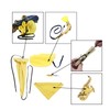 4Pcs Sax Mouthpiece Brush Kit Lightweight Portable Reliable Wiping Cloth