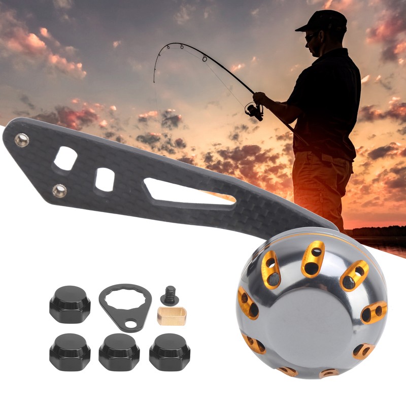 Carbon Fishing Reel Handle Knob Rocker Arm Fishing Accessory Parts