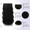 SOFEIYAN Clip in Hair Extensions Long Wavy 4PCS Thick Hairpieces