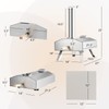 PETSITE Pizza Oven Outdoor, Wood Fired Pizza Oven with 12