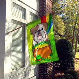 Caroline's Treasures BB1963CHF English Bulldog St. Patrick's Day Flag Canvas House Size, Large, Multicolor