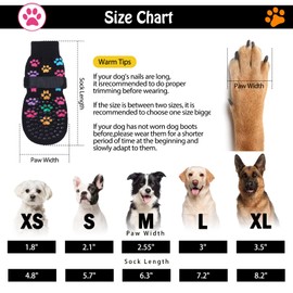 SCENEREAL Anti Slip Dog Socks for Hot/Cold Pavement, Double Sides Dog Boots & Paw Protectors to Prevent Licking Paws, Non Slip Anti Twist Small Medium Large Senior Dogs Socks for Hardwood Floors