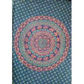 Mango Gifts Camel Elephant Mandala Tapestry Hippie Wall Decor Home Decor 56"X 82"Inches