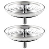 GGTTNRT 2 Pack Kitchen Sink Strainer, Sink Plug Replacement, Stainless