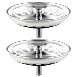 GGTTNRT 2 Pack Kitchen Sink Strainer, Sink Plug Replacement, Stainless Steel Kitchen Sink Plug, Sink Plug Strainer Hole Diameter 80mm