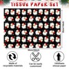 Sanixin 100 Sheets Black Xmas Santa Tissue Paper Santa Snowflake