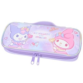 Sanrio My Melody Chrome Round Zipper Pencil Case Glitter Dress