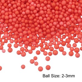 MECCANIXITY Foam Beads Foam Balls 2-3mm for Wedding and Party Decorations, Tiny Packing Balls, Arts DIY Crafts Supplies (Light Red,1 Pack Approx 8000pcs)